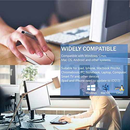 Bluetooth Wireless Charger Computer Mouse for iPhone iPad MacBook Air Mac Pro Laptop Ipad Pad PC